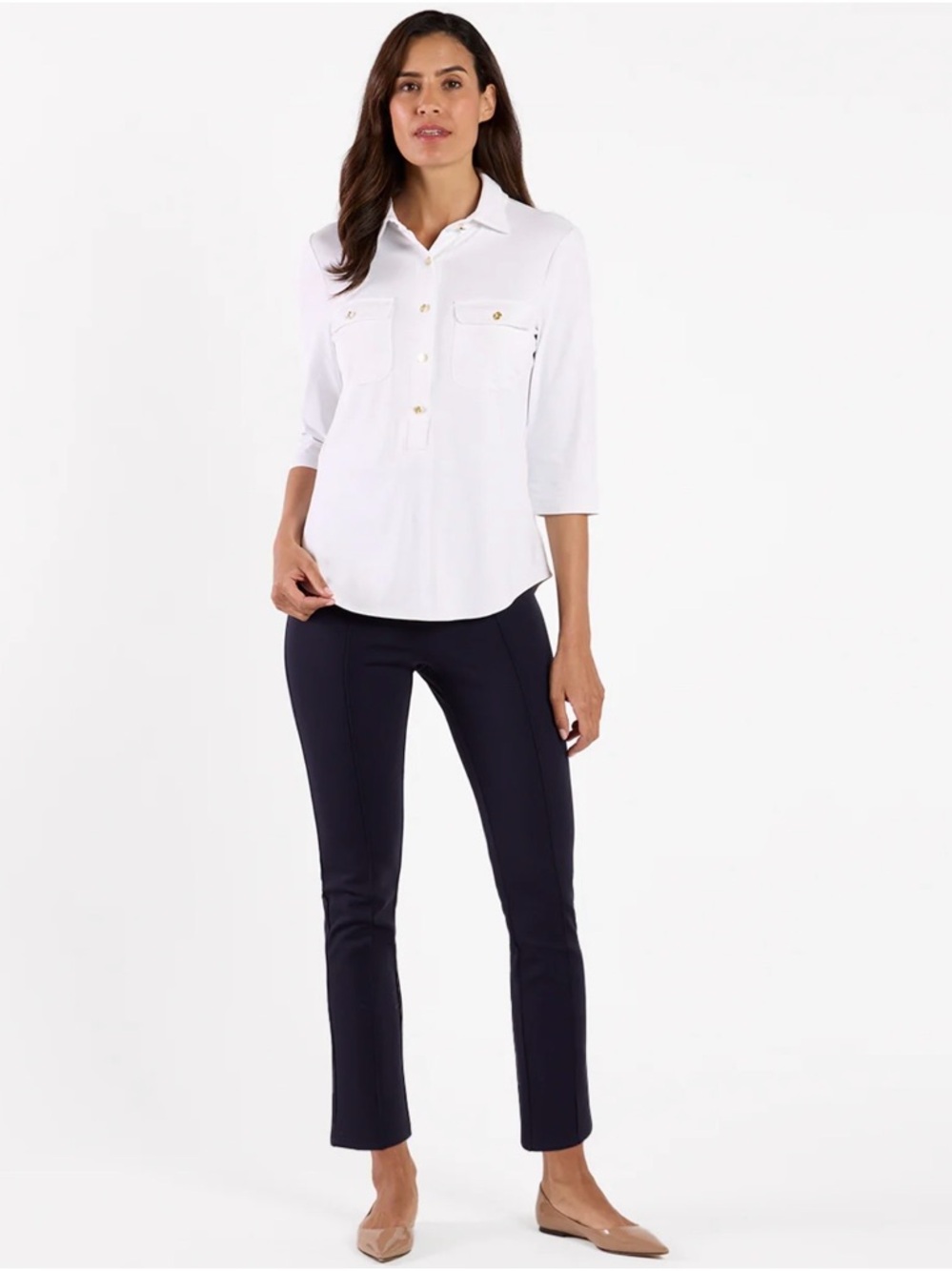 Jude Connally Theo Pull On Ankle Pants // Navy // Large